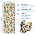 thumbnail image 2 of White Green Leaf Sunflower Pattern Hot Yoga Mat Towel Non Slip for Hot Yoga - Quick-Drying Yoga Mat Cover with 4 Corner Pockets with Travel Bag - Hot Yoga Towel Non Slip 74"x26", 2 of 6