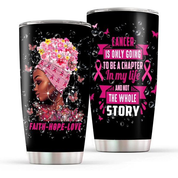 Breast Cancer Gift For Women, Breast Cancer Tumbler, Breast Cancer Survivor Gift, Breast Cancer Awareness Gift, Birthday Gift For Breast Cancer Patient, 20oz Breast Cancer Insulated Tumbler