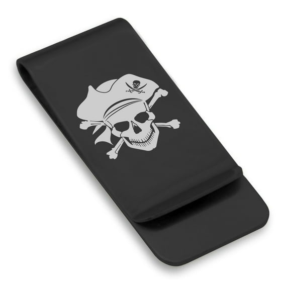 Stainless Steel Pirate Warrior Champion Classic Slim Money Clip Credit Card Holder