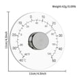 thumbnail image 5 of Indoor Outdoor Window Thermometer Transparent Dial Weather Thermometer Accurate Readings for Home Office, 5 of 5