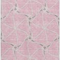 thumbnail image 4 of HomeRoots 675394 8 x 10 ft. Pink, Ivory & Gray Geometric Transitional Washable Machine Made Rectangle Area Rug with UV Protection, 4 of 9