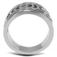 thumbnail image 2 of High polished (no plating) Stainless Steel Ring with No Stone for Women Minimalist Theme No Stone Stone Color Style TK3039 Size 5, 2 of 3
