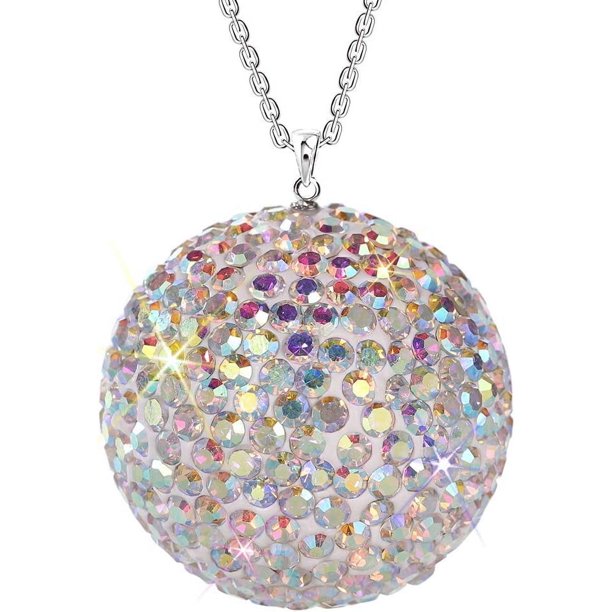 Adorno para espejo retrovisor de coche, bola de la suerte colgante de cristal navideño, accesorio ostentoso para coche para mujer, abalorio de diamantes de imitación, decoración para coche