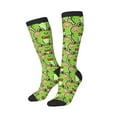 thumbnail image 2 of Easygdp Cute Green Frog Soccer Socks Sport Knee High Socks Calf Compression Athletic Socks for Men and Women, 2 of 9