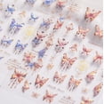 thumbnail image 3 of Butterfly Nail Art Stickers – 5D Embossed Self-Adhesive Nail Decals with Iridescent Glitter Effect, Colorful Butterfly Charms for DIY Manicure Decorations, 3 of 8