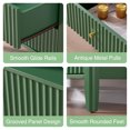 thumbnail image 5 of 4-Piece Fluted Bedroom Furniture Set, 2 Nightstands with Charging Station & 2 Dressers, Modern Wood Bedroom Set with Drawers and Metal Handles for Bedroom, Apartment, Small Spaces, Green, 5 of 7