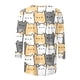 thumbnail image 5 of Camiseta estampada a la moda para mujer, blusa de manga 3/4 de longitud media, cuello redondo, camisetas informales Pompotops FGAJ2219, 5 of 5