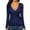 Navy, variant on Arlun,Womens Plain Wrap Stretchy Tight T Shirts Sexy Deep V-Neck Long Sleeve Solid Color Simple Tops Women's Ruched Slim Fit Fall Thin Tshirts Hot Pink S