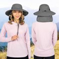 thumbnail image 3 of SUN CUBE Fishing Hat Sun Hat for Men, Women, Hiking Sun Hat with Neck Flap, Wide Brim, Chin Strap, Safari Summer Bucket Boonie Hat, UPF 50+ Outdoor Protection, Packable Breathable Mesh (Gray), 3 of 8
