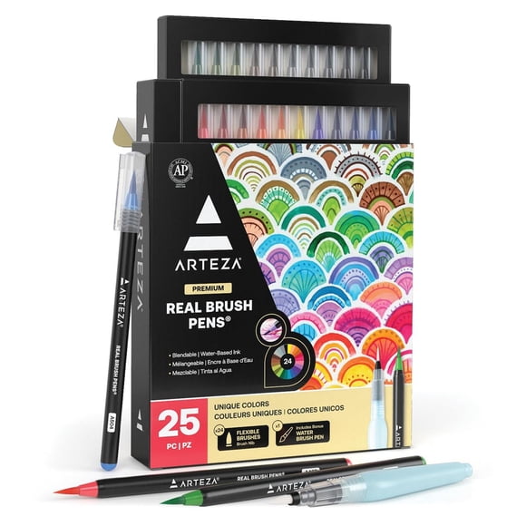 Rotuladores ARTEZA Múltiples Colores con Punta de Pincel Flexible Profesionales