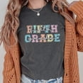 thumbnail image 3 of Fifth Grade Shirt for Teacher 5th Grade Oversized Tee with Bold Pastel Font for Teachers Aide Pepper Shirt Adult X-Large, 3 of 5