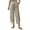 Khaki-02, variant on REALiKUN Women Casual Pants Loose High Waist Wide Leg Cropped Palazzo Beach Pants Summer Outfits Trendy
