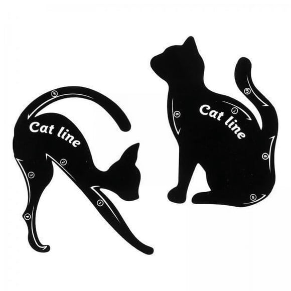 2 Plantillas para Delineador de Ojos, Herramienta de Maquillaje de Ojos Multifuncional, Duradera Y Reutilizable para Cejas de Gato, Delineador , 2 piezas