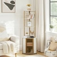 thumbnail image 4 of VECELO Durable 63" Wooden 5 Tier Corner Bookcase, Gold, 4 of 10