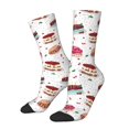 thumbnail image 1 of Fotbe Birthday Cake Calcetas Largas con Estampado para Hombre y Mujer – Calcetas de Compresión Transpirables y Elásticas, Viajar y Uso Diario Talla 5-11, 1 of 6