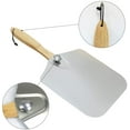 thumbnail image 3 of Aluminum Pizza Peel with Wood Handle 14-Inch x 12-Inch Kitchen Supply for Baking Homemade Pizza Bread, 3 of 6