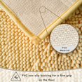 thumbnail image 6 of LQQBOX Plush Shaggy Chenille Bath Mat Extra Soft, Super Absorbent, Non-Slip Bathroom Rug Fluffy Microfiber, Area Rug Sets for Bathroom Floor, Kitchen, Living Room, 23.62"x15.75", Beige, 6 of 7