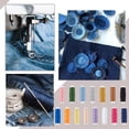 thumbnail image 5 of 15 Colors Polyester Embroidery Thread for Denim 820 Yards Heavy Duty Sewing Threads Denim Thread for Jeans with Clear Plastic Storage Box for Quilting Serger Sewing and Embroidery, 5 of 5