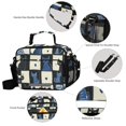 thumbnail image 3 of FORMRS Student Insulated Lunch Bag with Shoulder Strap Reusable Cooler Box for School, Black and Blue Cat, 3 of 9
