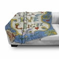 thumbnail image 3 of Live Laugh Love Soft Flannel Fleece Throw Blanket, Colorful Floral Fantasy Design in Frame Doodles Swirls Romantic, Cozy Plush for Indoor and Outdoor Use, 70" x 90", Multicolor, by Ambesonne, 3 of 6