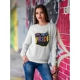 thumbnail image 2 of Live With Pride Colorful Banner Sweatshirt Women -Smartprints Designs, Female x-Large, 2 of 4