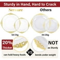 thumbnail image 3 of 175PCS Clear Gold Plastic Plates - Disposable Gold Party Plates & Pre Rolled Napkins with Cutlery for 25 Guests, 50Plates, 75Silverware, 25Cups, 25Napkin for Wedding & Party, 3 of 18