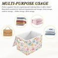 thumbnail image 6 of Yayeee Collapsible Cube Storage Bin with Lid Fabric Closet Decorative Basket with Handles, Cute Pastel Flowers Pattern, 6 of 7