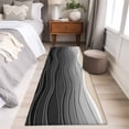 thumbnail image 5 of Ocean Waves Washable Runner Rugs 2'x6', Abstract Spray Beach Low Pile Throw Entryway Rug Non-Slip Sturdy Edge Binding Carpet for Indoor Bedside Entrance Bedside, 5 of 9