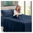 thumbnail image 6 of Huang zhong wen Extra Deep Pocket Sheets - Fits Mattress 18-24 Inches Deep, Extra Deep Pocket Queen Sheets Sets, 4 Piece Queen Size Sheets, Queen Sheets Deep Pocket, Navy Blue Sheets Queen, 6 of 6