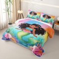 thumbnail image 3 of Feelyou Galaxy Black Ocean Mermaid Quilt Full for Boys Girls, Watercolor Rainbow Galaxy Full Bedspread Sets, 3 Pieces, 3 of 7