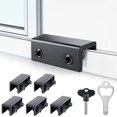 thumbnail image 1 of GHSDFBB Window Locks,6 Sets Sliding Window Locks With Key for Vertical & Horizontal Sliding Windows Doors,Easv to Install,Adjustable Security Window Lock for Patio Bedroom Home and Office (Black, 1 of 7