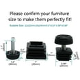 thumbnail image 2 of Unique Bargains 10 Sets Antislip Plastic Square 30mm x 30mm Chair Foot Cover Table Furniture Leg Protector Balck, 2 of 7