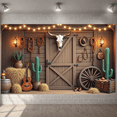 thumbnail image 4 of Wooden  Western Cowboy Banner Cactus Pattern Wild West Display Cow Skull Decor Ranch Party Backdrop for Cowboy Themed Parties Ranch Celebrations Wild West Events, 4 of 8