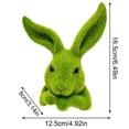 thumbnail image 3 of Jkkant Flocked Easter Bunny Figurine - Resin Statue for Tabletop, Shelf, Living Room, Spring Home Decor Centerpiece, 3 of 4