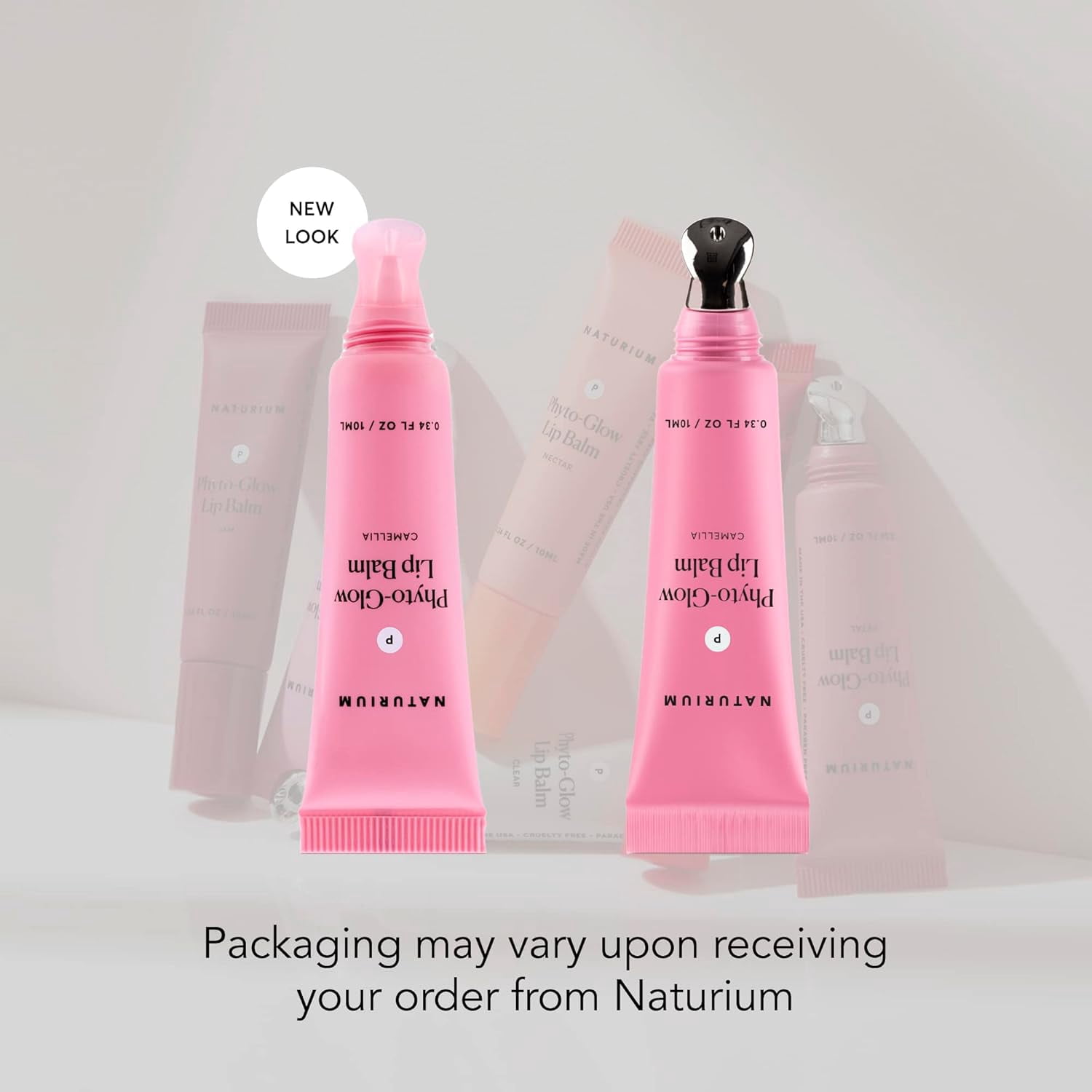 Naturium Phyto-Glow Lip Balm with Shea Butter & Squalane, Camellia, 0.34 fl oz