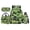 Tractor Green, variant on Jeiento Axolotl 17 Inch Large Capacity Schoolbag Set 4-Piece Lunch Bag Pencil Case Water Bottle Holder Galaxy Sky Lightweight Backpack for Girls Kids
