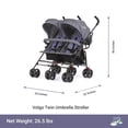 thumbnail image 4 of Dream On Me Volgo Twin Umbrella Stroller, Model #446, 4 of 9