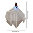 thumbnail image 6 of Dserhfy Halloween Hanging Light-up Ghosts Outdoor Flying White Cloth Ghost with Witch Hat for Front Yard Patio Lawn Garden Porch Indoor Outdoor Decoration, 6 of 8