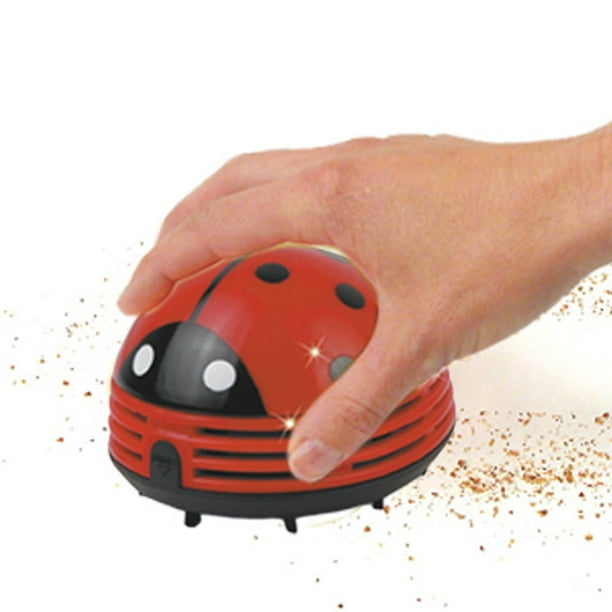 Ladybug Vacuum Cleaner, Cute Cartoon Abs Plastic Battery Powered Mini Ladybug Vacuum Cleaner