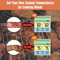 thumbnail image 2 of Graflsoa Touchscreen BBQ Thermometer with Long Probe, LCD Backlight, Dual Timer Modes, Custom Temp Alarm, Battery-Powered (Excl.), Orange & Black, Stainless Steel, 2 of 6
