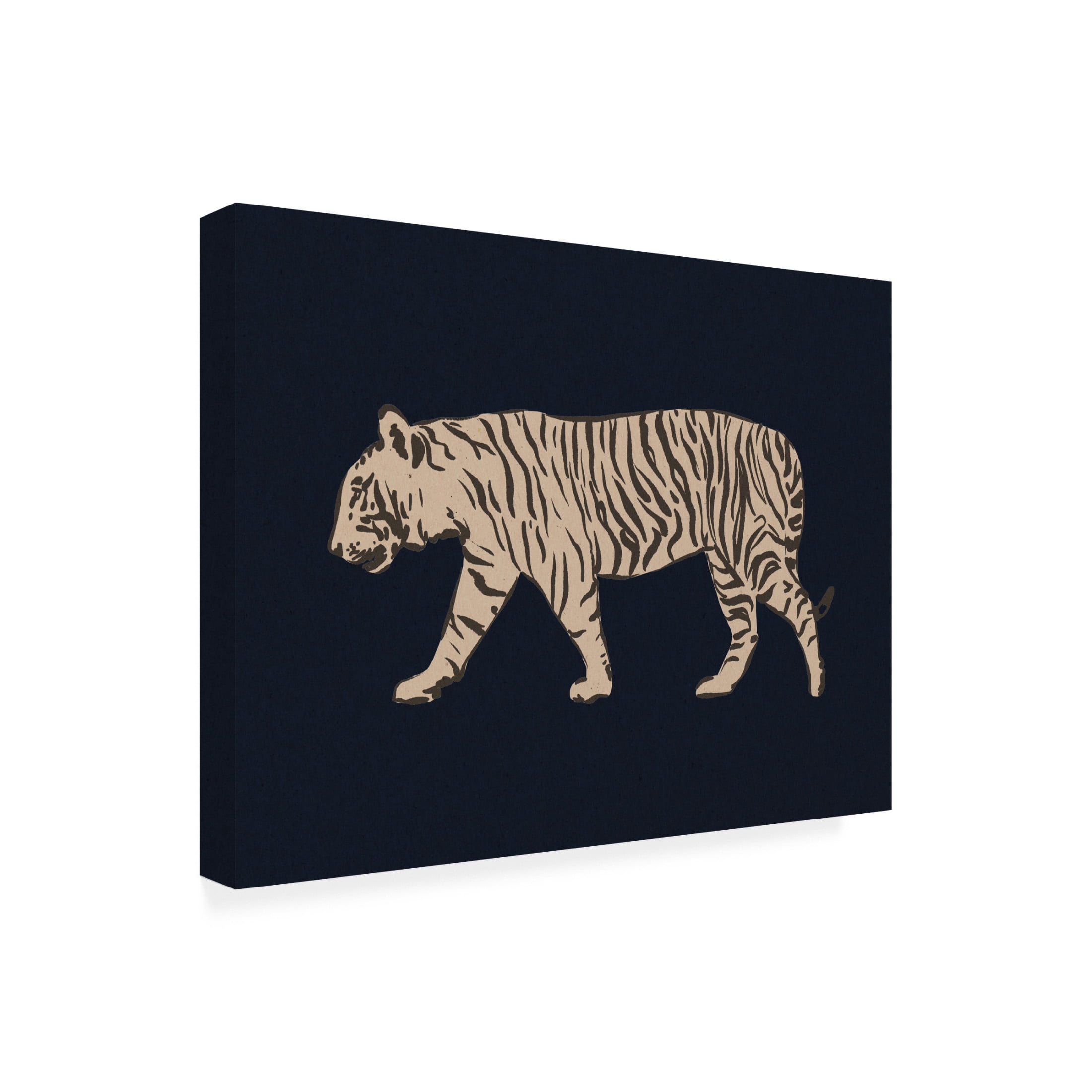 Canvas Wall Art - Victoria Barnes 'Big Jungle Cats II' Wall Art for Living Room, Bedroom, or Office Décor by Trademark Fine Art - 47 x 35 Inches