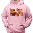 thumbnail image 2 of Retro Hey There Pumpkin Hoodie Sweatshirt Unisex 5X-Large Pink, 2 of 5