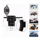 thumbnail image 2 of Cargador Iluminado Dual Usb Salida 12v 2.1a  para Coche Moto 2 Piezas Negro Azul, 2 of 5