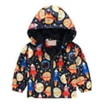 thumbnail image 2 of Winter Savings Clearance! Edvintorg 2-8Years Girls Windproof Hooded Jacket Cute Cartoon Graphic Prints Zipper Coat Kids Spring Fall Clothes Children Windbreaker Outerwear, 2 of 7