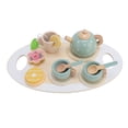 thumbnail image 1 of Pretend Wooden Tea Set, Enhance Social Skills Early Learning Role Playing Wooden Teapot Tea Cup Set Bright Color  for Children, 1 of 7