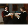 thumbnail image 2 of Henri Fantin-Latour 14x12 Black Ornate Wood Framed Double Matted Museum Art Print Titled: The Two Sisters (1859), 2 of 5