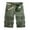 Olive Green, variant on Lovskoo Cargo Shorts for Men Casual Solid Color Trendy Zipper Button Pockets Cropped Cargo Shorts Olive Green