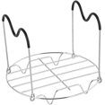 thumbnail image 1 of Steamer Rack Trivet with Heat Resistant Silicone Handles, Compatible with Instant Pot Accessories 6 Qt 8 Quart, Pressure Cooker Trivet, Stainless Steel Steam Rack, Easy Removal Cook form Pot, 1 of 7