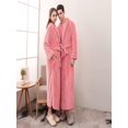 thumbnail image 4 of Long Sleeve Robe for Women Fuzzy Loungewear Oversized Hooded Women's Robes Bath Womens Bathrobe Orange, 4 of 5