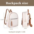 thumbnail image 5 of Montana West Medium Backpack Purse for Women Anti Theft Backpack with Secured Zipper & Tassel, Beige & Brown Backpack, 5 of 7
